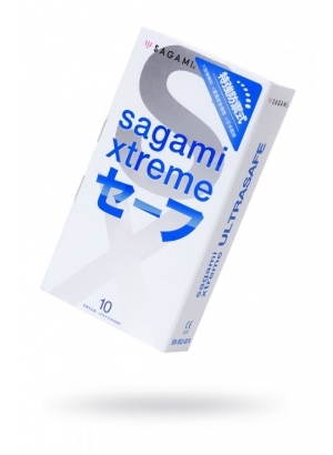 ПРЕЗЕРВАТИВЫ SAGAMI, XTREME, ULTRASAFE, ЛАТЕКС, 19 СМ, 5,2 СМ, 10 ШТ.